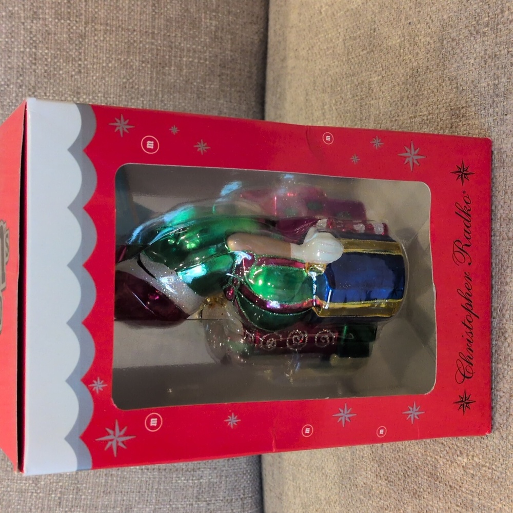 Christopher Radko M&M World Green Girl With Gift Ornament - Picture 5 of 7